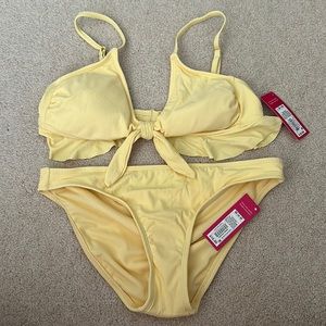 pastel yellow bikini